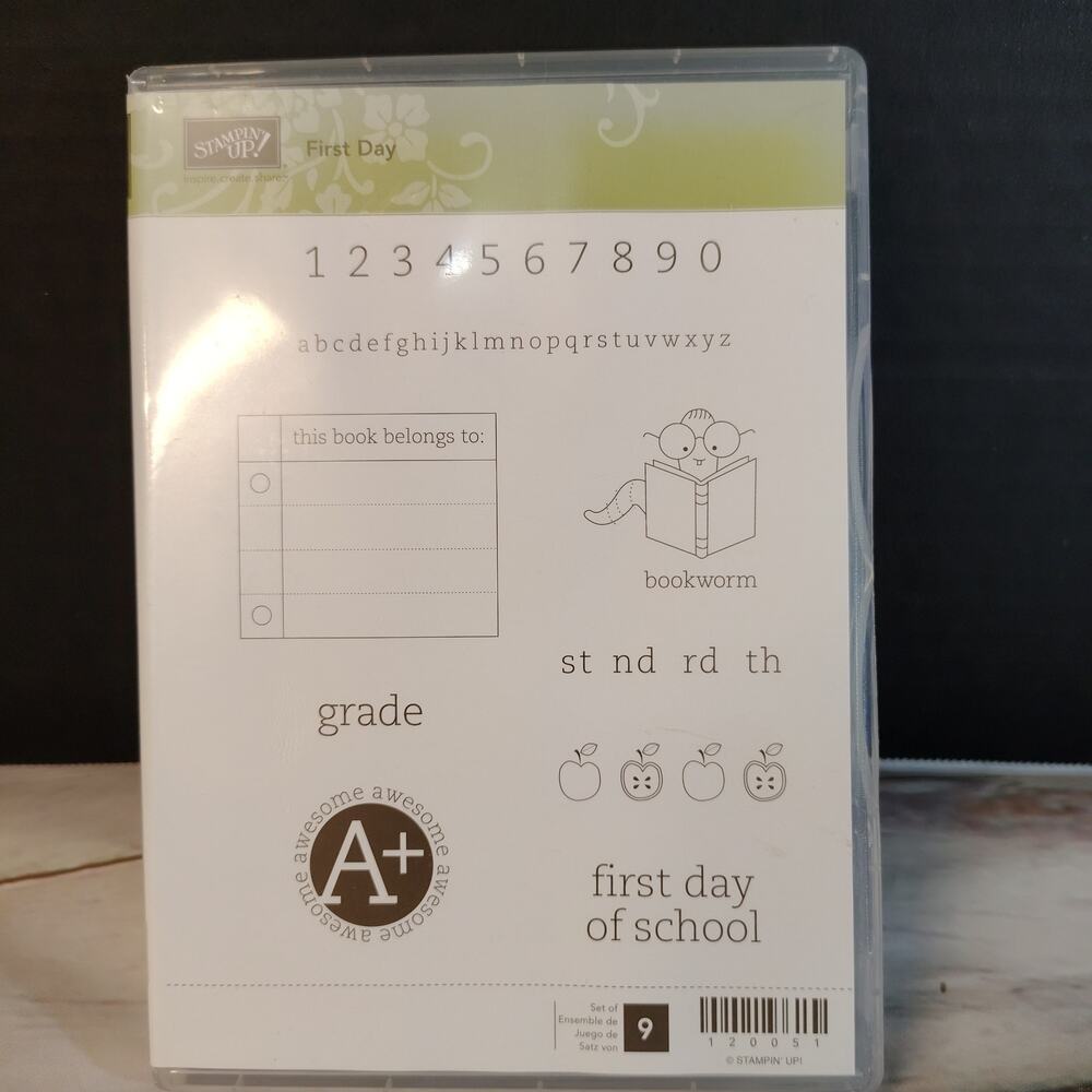 Stampin' Up! First Day Rubber/Cling Stamp Set Gently Used